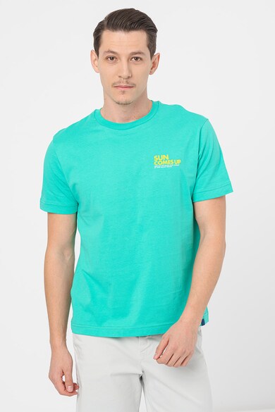 United Colors of Benetton Тениска с овално деколте и щампа Мъже