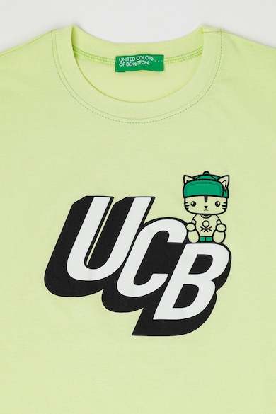 United Colors of Benetton Тениска с овално деколте и лого Момчета