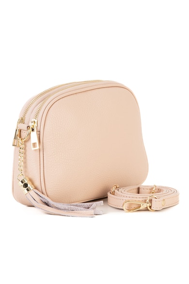 Lia Biassoni Geanta crossbody de piele cu canaf si aspect marmorat Femei