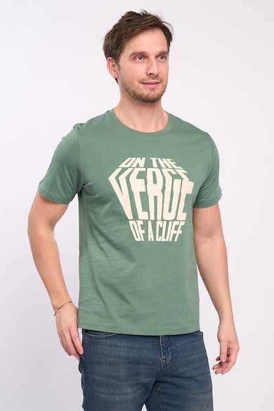KVL by KENVELO Памучна тениска с надпис Мъже