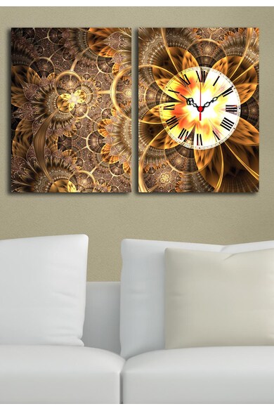 Clockity Ceas de perete cu imprimeu grafic Wallity Diptych Barbati