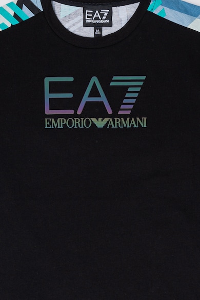 EA7 Tricou cu decolteu la baza gatului si imprimeu Baieti