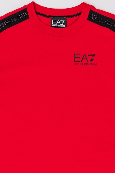 EA7 Tricou din bumbac cu benzi logo Baieti