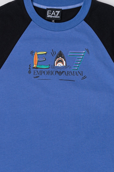 EA7 Tricou din bumbac cu imprimeu logo Baieti