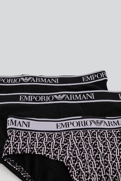 Emporio Armani Underwear Слипове с лого, 3 чифта Мъже