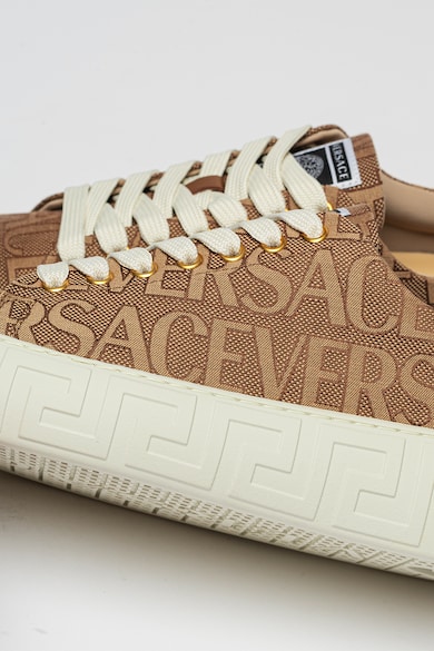 Versace Logós jacquard bőrsneaker női