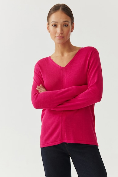 Tatuum V-nyakú egyszínű pulóver női