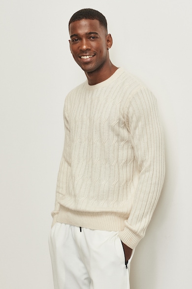 AC&Co Пуловер с вълна с плетка осморка Мъже