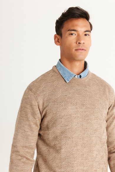AC&Co Фино плетен пуловер с овално деколте Мъже