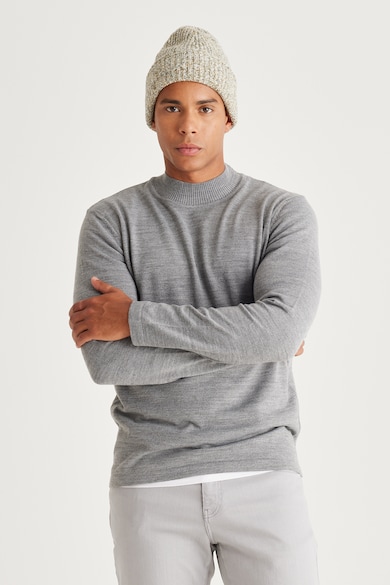 AC&Co Фино плетен пуловер с ниска яка Мъже
