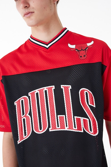 New Era Chicago Bulls mintás V-nyakú póló férfi