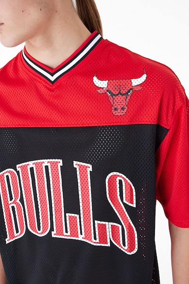 New Era Chicago Bulls mintás V-nyakú póló férfi