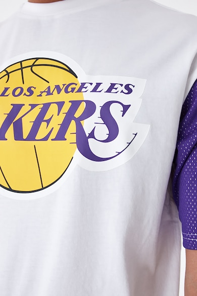 New Era LA Lakers mintás pamutpóló férfi