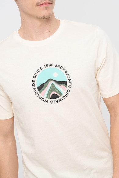 Jack & Jones Памучна тениска с щампа Мъже