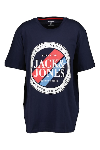 Jack & Jones Set de tricouri cu decolteu la baza gatului si imprimeu logo - 2 piese Barbati