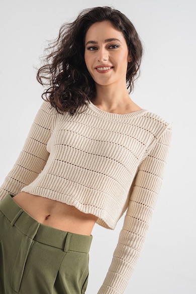 Only Texturált crop pulóver női