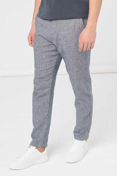 Selected Homme Pantaloni conici din amestec de in Barbati