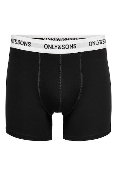 Only & Sons Памучни боксерки с еластична талия с лого - 3 чифта Мъже