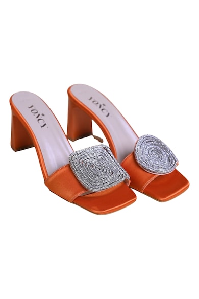 YONCY Сатинирани чехли с декоративна апликация Жени