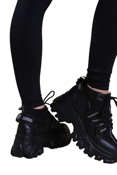 YONCY Vastag talpú sneaker bőrbetétekkel női