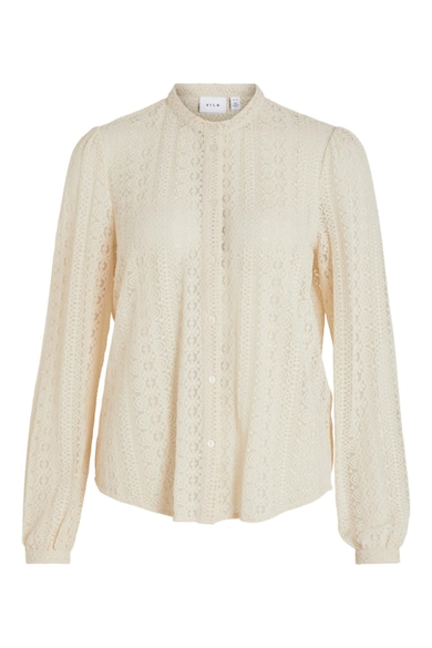 Camasa din dantela cu aspect semitransparent - Ecru