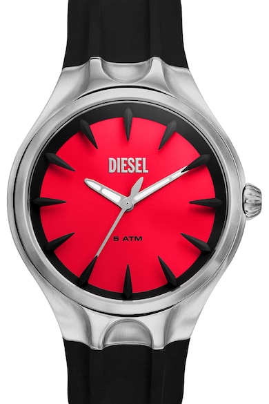 Diesel Часовник от неръждаема стомана със силиконова каишка Мъже