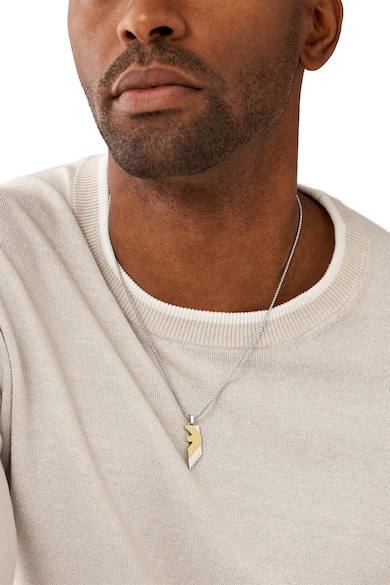 Emporio Armani Rozsdamentes acél nyaklánc kontrasztos logóval férfi