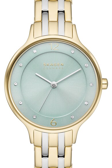 Skagen Двуцветен часовник с кристали Жени