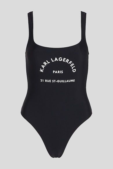 Karl Lagerfeld Logómintás egyrészes fürdőruha női