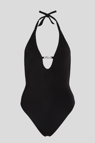 Karl Lagerfeld Egyrészes V-nyakú fürdőruha nyitott hátrésszel női