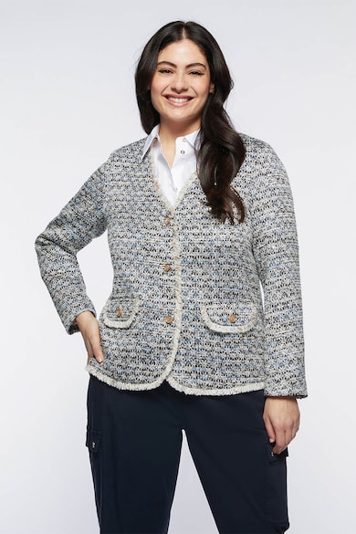 Fiorella Rubino Gombos tweed blézer női