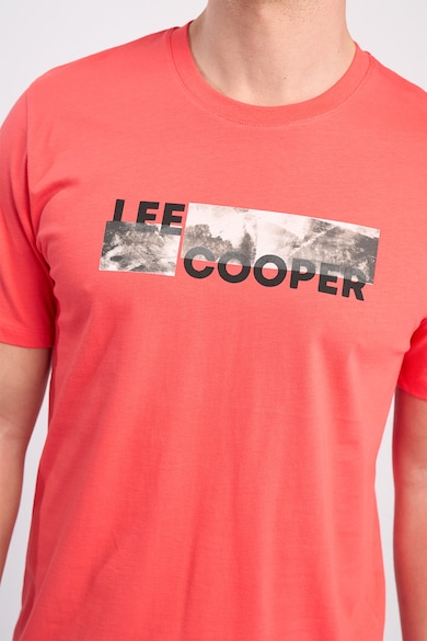 Lee Cooper Tricou de bumbac cu imprimeu logo pe partea din fata Barbati