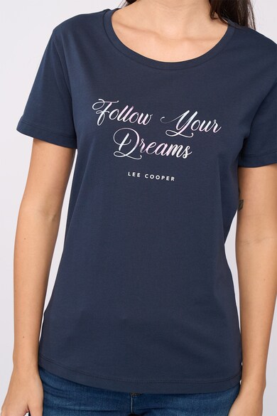 Lee Cooper Памучна тениска с лого и надпис Жени