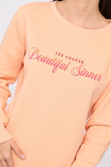 Lee Cooper Kapucnis feliratos pamuttartalmú pulóver női
