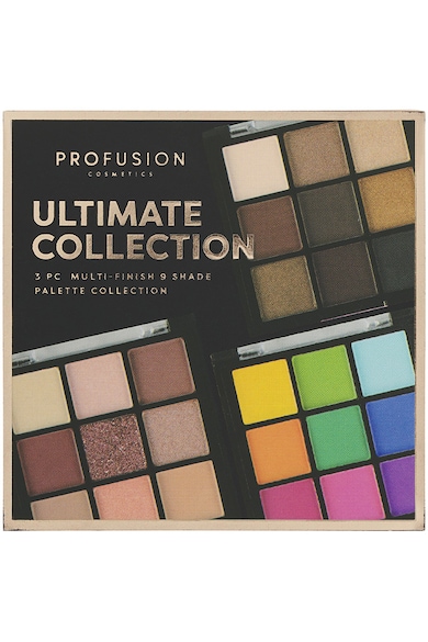 Profusion Ultimate Collection, Set 3 Mini Palete Farduri Vegane, 3 x 9 Nuante,  Cosmetics Femei