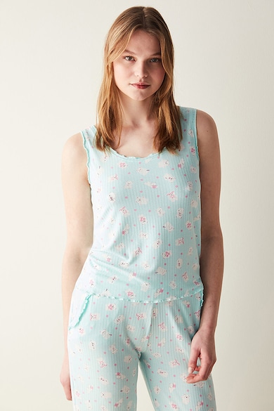 Penti Top de pijama cu imprimeu grafic Femei