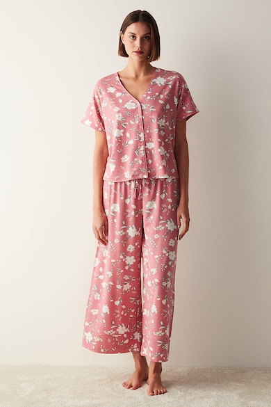 Penti Crop pizsama bő szárú nadrággal női