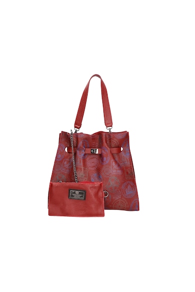 Gave Lux Кожена шопинг чанта с десен Жени