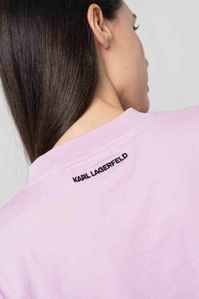 Karl Lagerfeld Tricou cu broderie logo supradimensionata Femei