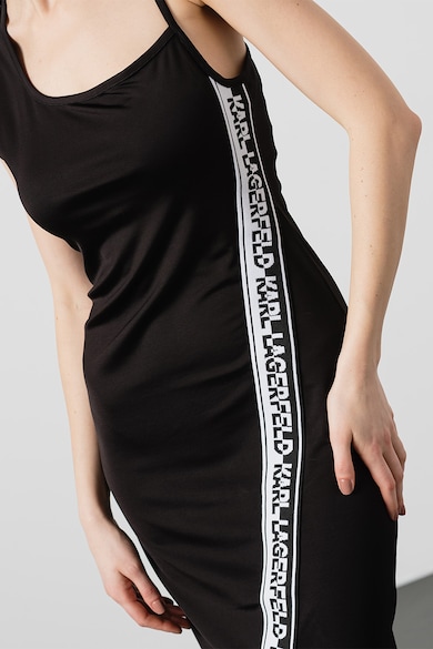 Karl Lagerfeld Aszimmetrikus midiruha logós részlettel női
