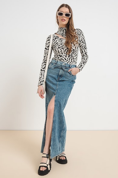 Karl Lagerfeld Блуза с щампа и отвор на гърдите Жени