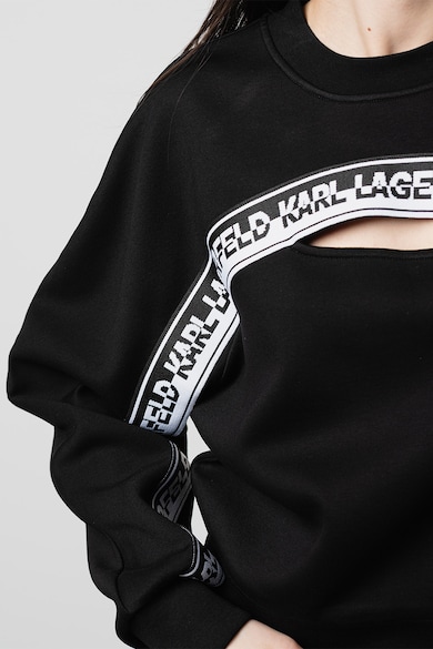 Karl Lagerfeld Блуза с отвори отпред и надпис с лого Жени