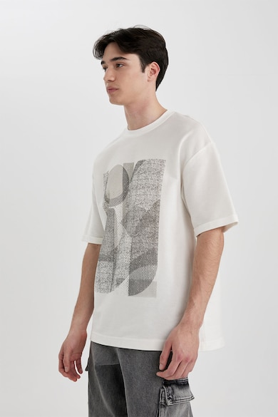 DeFacto Памучна тениска с десен Мъже