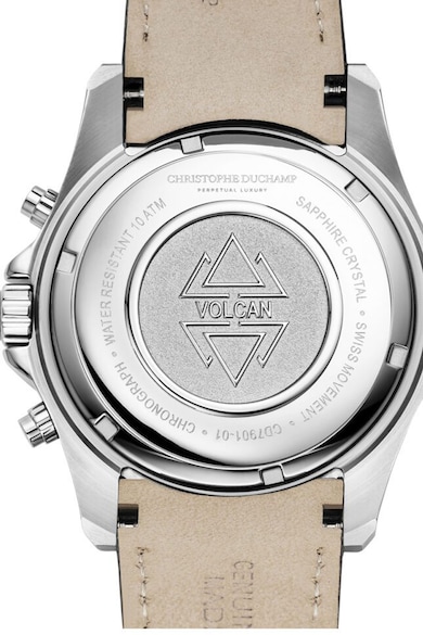 Christophe Duchamp Швейцарски аналогов часовник с кожена каишка Мъже
