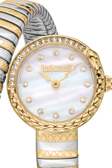 JUST CAVALLI Часовник с лого на циферблата и увиващ се дизайн Жени