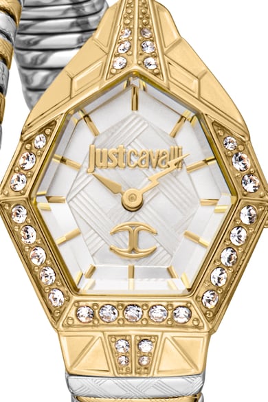 JUST CAVALLI Часовник с циркони и увиващ се дизайн Жени