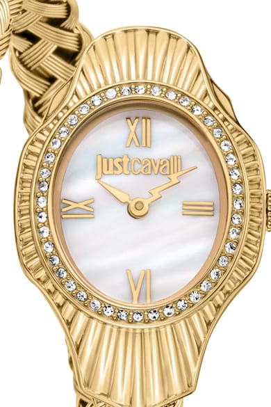 JUST CAVALLI Часовник с лого на циферблата и увиващ се дизайн Жени