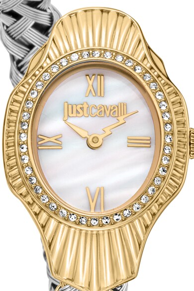 JUST CAVALLI Часовник с циркони и увиващ се дизайн Жени