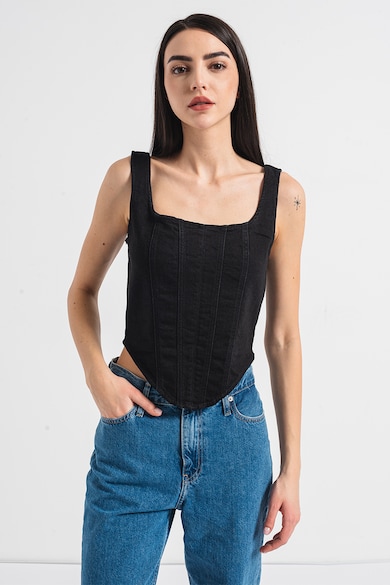 CALVIN KLEIN JEANS Szögletes nyakú crop top női