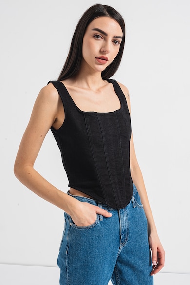 CALVIN KLEIN JEANS Szögletes nyakú crop top női